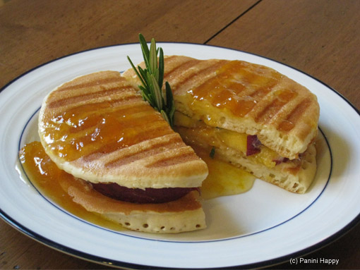 Post image for Peach-Rosemary Pancake Panini Recipe