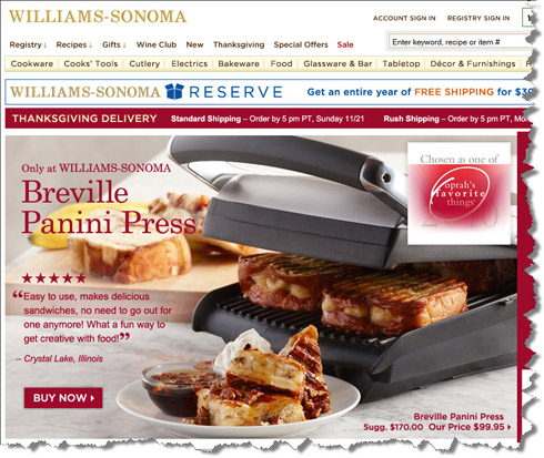 Post image for SALE ALERT: Oprah’s Favorite Panini Press