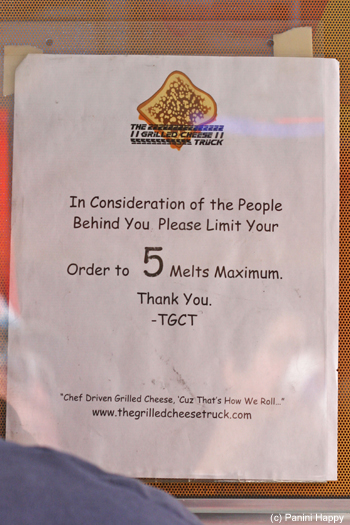 "Please limit your order to 5 melts maximum"