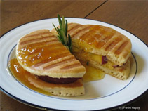Peach-Rosemary Pancake Panini