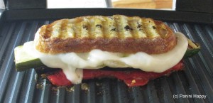 Grilled Vegetable Panini on the grill