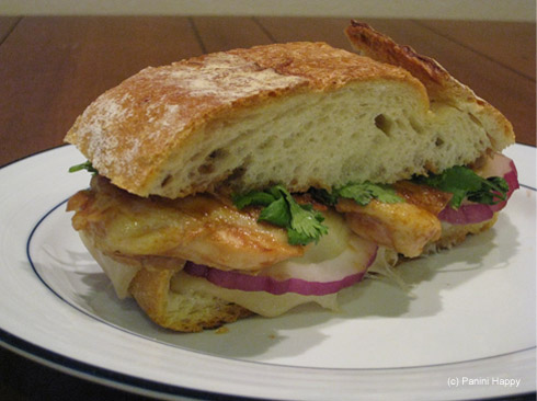 Barbecued Chicken Panini