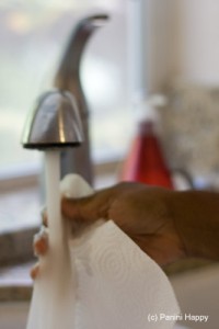 Wrapping panini in a damp paper towel aids in steaming