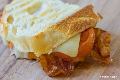 Bacon, Cheddar & Grilled Tomato Panini