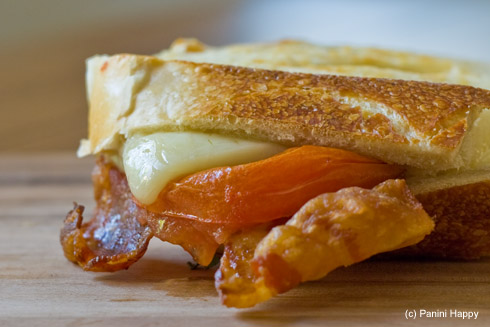 Bacon, Cheddar & Grilled Tomato Panini