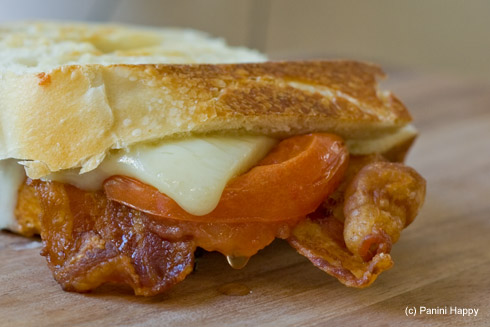 Bacon, Cheddar & Grilled Tomato Panini