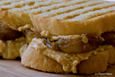 Homemade Peanut Butter & Caramelized Banana Panini