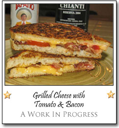 Grilled Cheese with Tomato and Bacon by Vicki at A Work In Progress