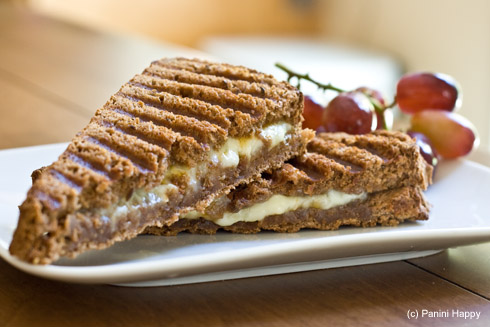 Grilled (All The) Cheese Panini on Dark Rye