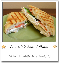 Brenda's Italian-ish Panini by Brenda at Meal Planning Magic