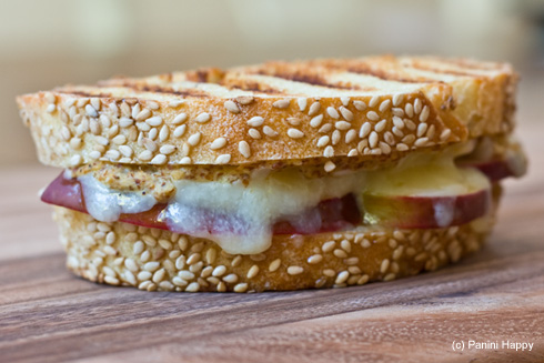 Cheddar, Apples & Horseradish Mustard Panini