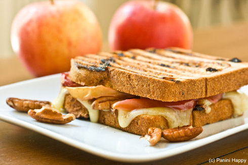 Roasted Apple, Brie & Pecan Panini