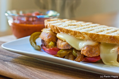 Sausage, Peppers & Smoked Mozzarella Panini