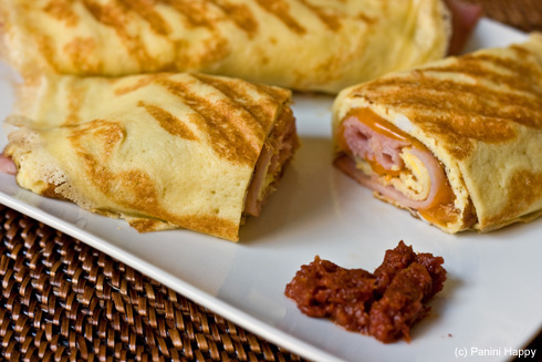 Crispy Savory Crepe with Pepperoni & Cheese - Farah J. Eats