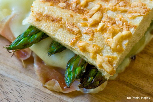 Grilled Asparagus & Prosciutto Panini