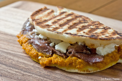 Pumpkin, Duck Confit & Feta Panini