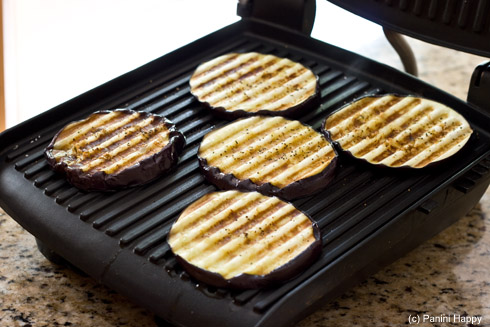 Panini-grilled eggplant