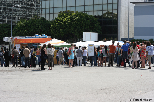 Lines for the food trucks