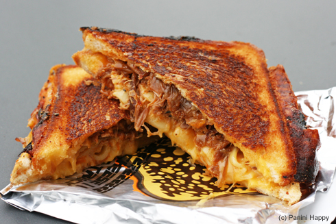 The Grilled Cheese Truck's #1 seller - Cheesy Mac & Rib Melt