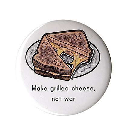 Make Grilled Cheese Not War Magnet, by allegrae