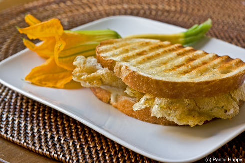 Squash Blossom Grilled Cheese