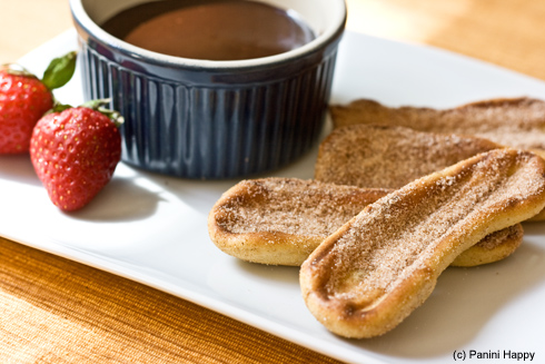 Grilled Churros with Nutella Sauce