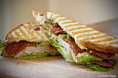 Red, White & Blue Cheese Panini (aka Turkey Cobb Panini)