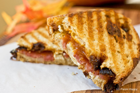 Pumpkin Butter, Sopressata and Goat Cheese Panini