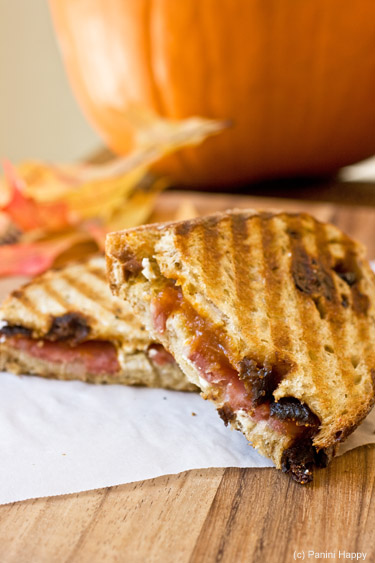 Pumpkin Butter, Sopressata and Goat Cheese Panini