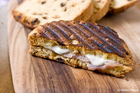 Post image for Panettone Panini with Prosciutto and Mozzarella