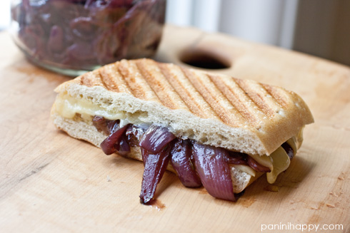 Grilled Gruyere with Red Onion Confit