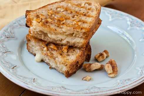 Honey Walnut-Crusted Aged Cheddar Panini