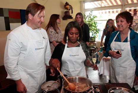 Cooking with Lark Restaurant's chef John Sundstrom and my friend Kalyn Denny of Kalyn's Kitchen