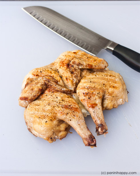 Spatchcocked Game Hen ...get the #recipe at www.paninihappy.com (c) Kathy Strahs
