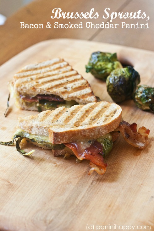 Brussels Sprouts, Bacon and Smoked Cheddar Panini