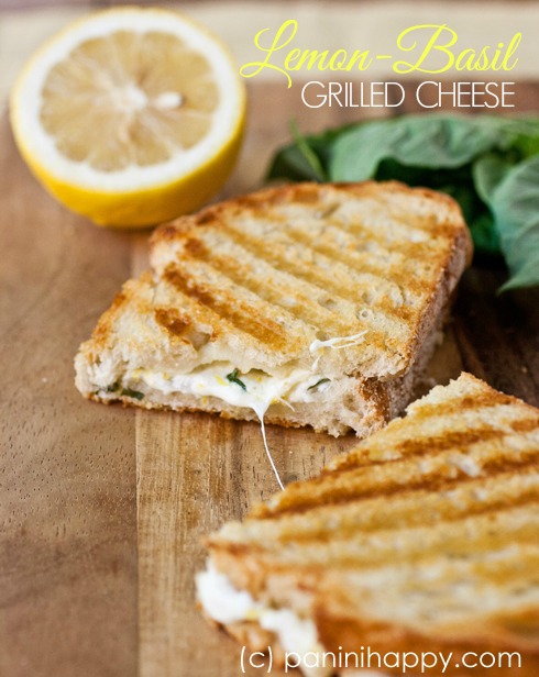 Lemon-Basil Grilled Cheese Panini ...the most fresh-tasting grilled cheese sandwiches you're going to find